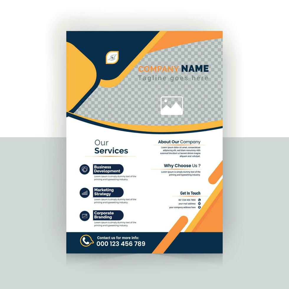 Corporate business flyer poster pamphlet brochure. Modern creative flyer Design. Business A4 print brochure template vector. real state business presentation. vector