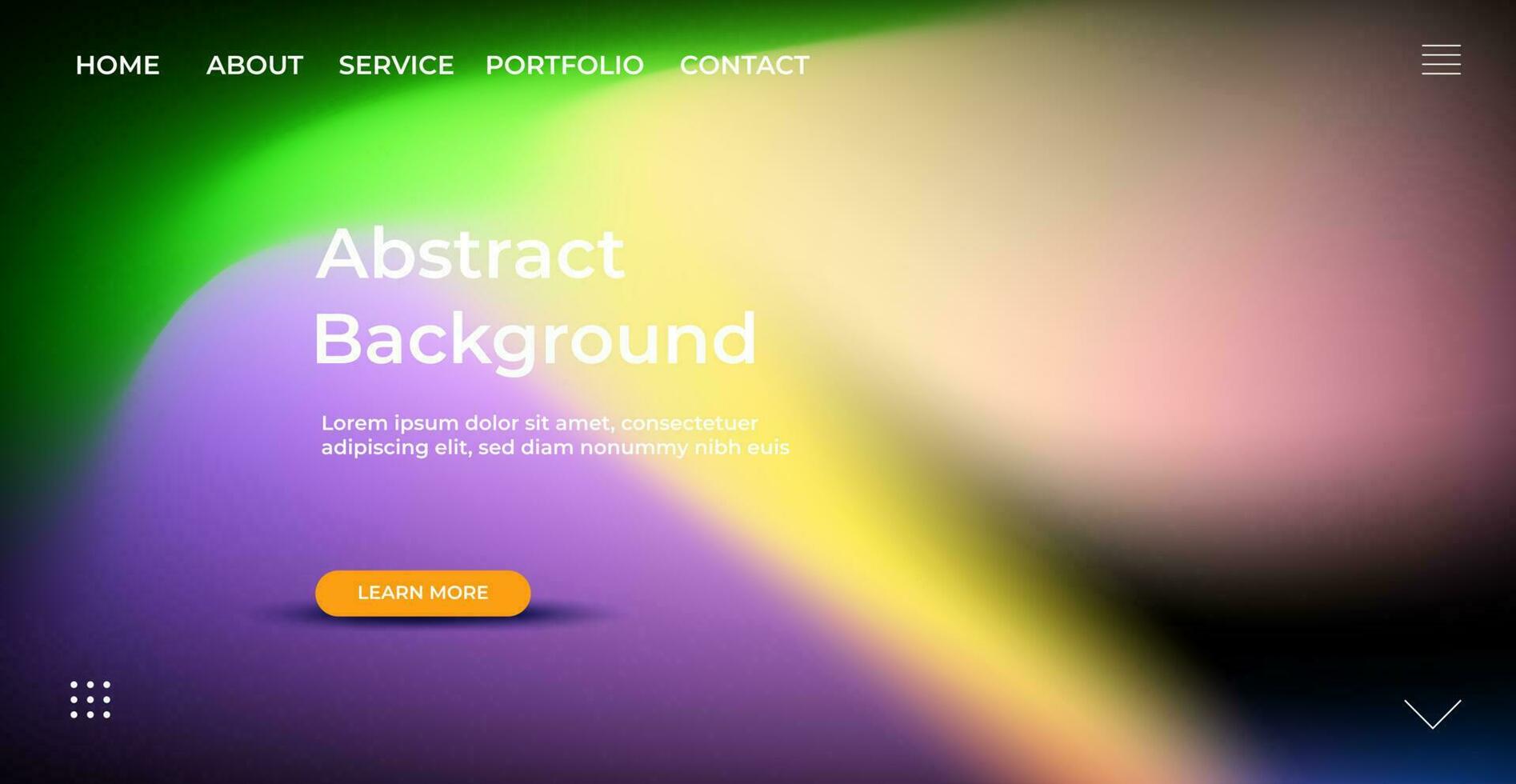Minimalist landing page abstract colorful holographic mesh background. Website UI design background. Eps 10 vector