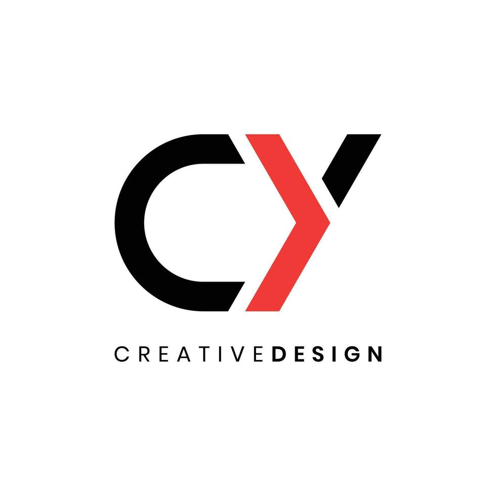 Creative modern letter CY logo design vector with arrow concept