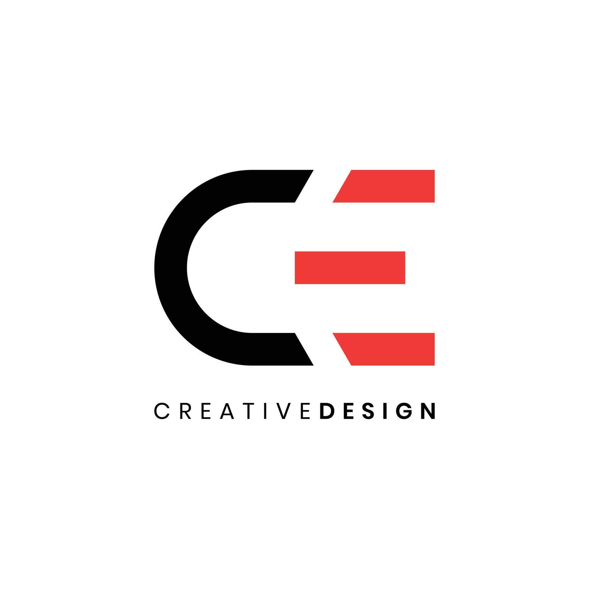 Creative abstract letter CE logo design vector for business company ...