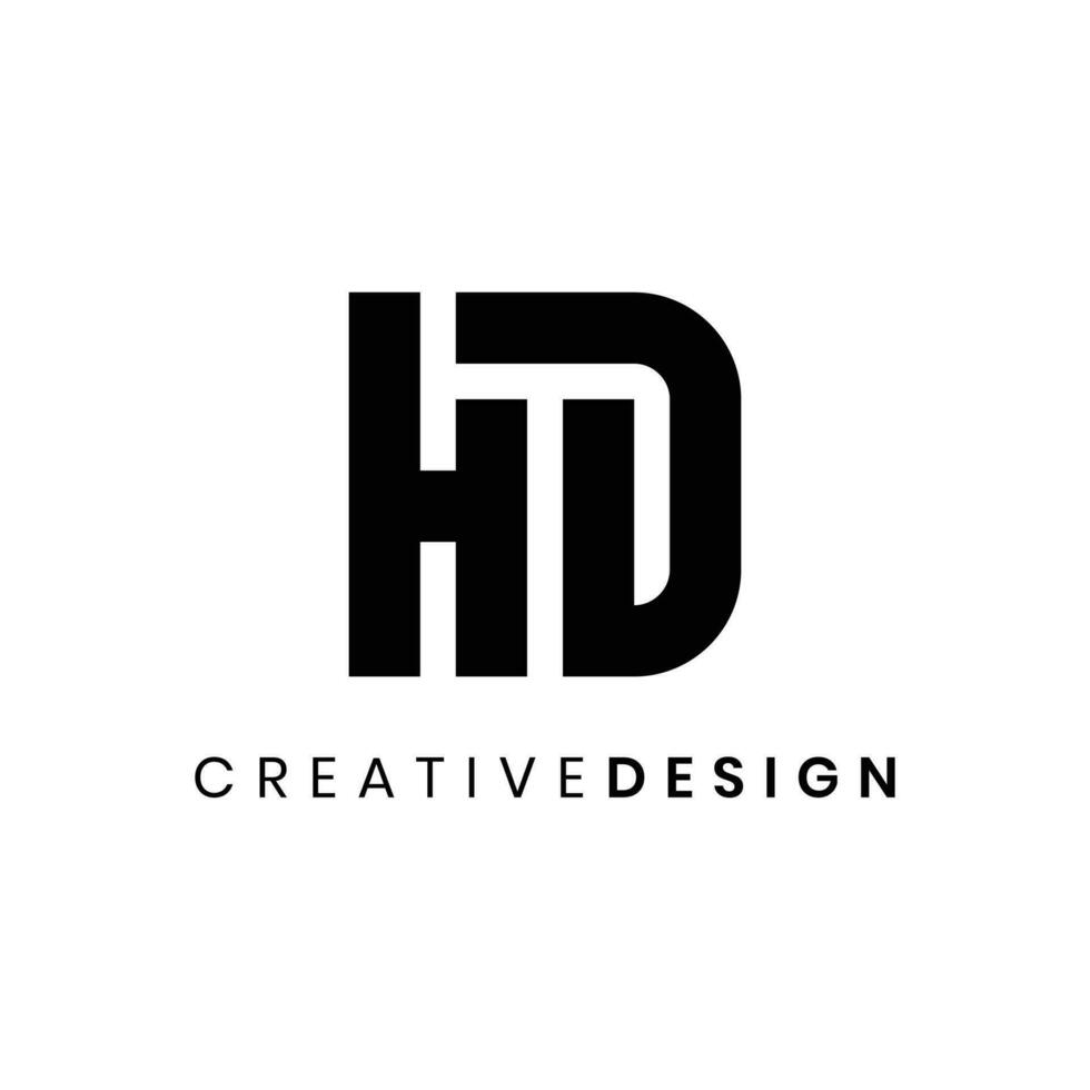 Unique and modern bold abstract letter HD logo design vector