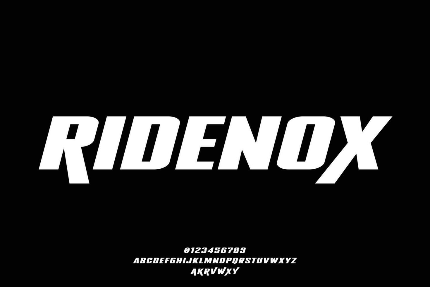 Bold modern slant font vector with alternate style