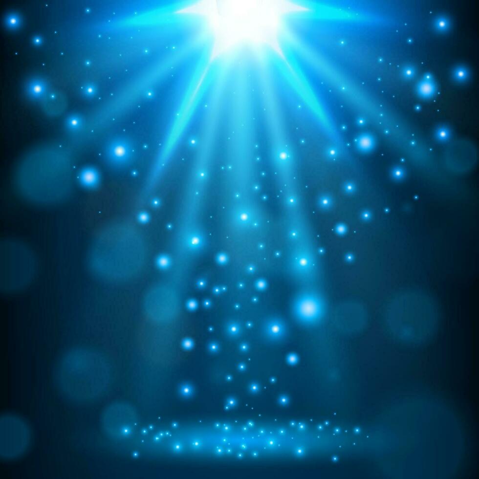 Blue light shining background, Vector Illustration