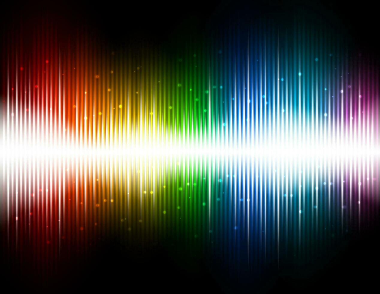 Light pulse party on rainbow colored background, Vector Illustration