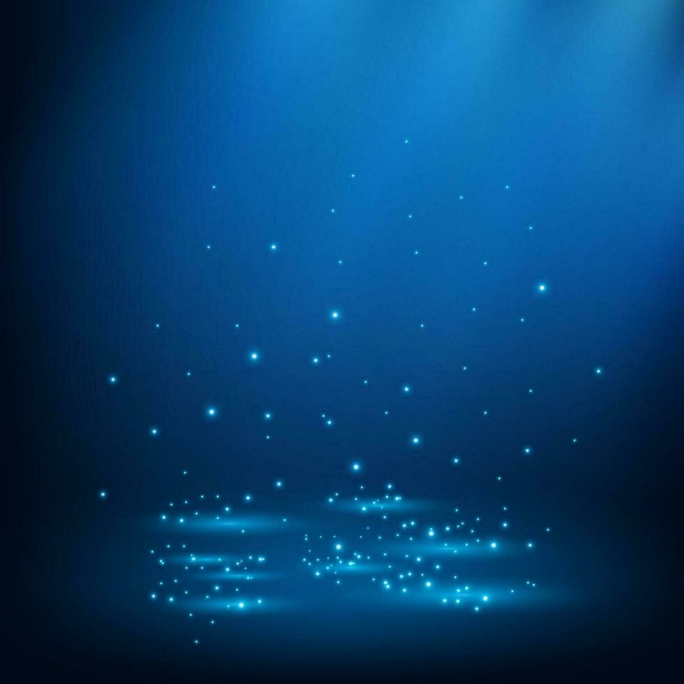 Blue spotlights shining with sparkles, Vector Illustration