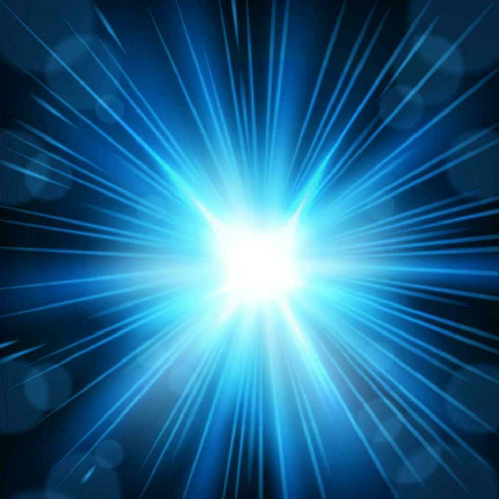 Blue light shining, Vector Illustration