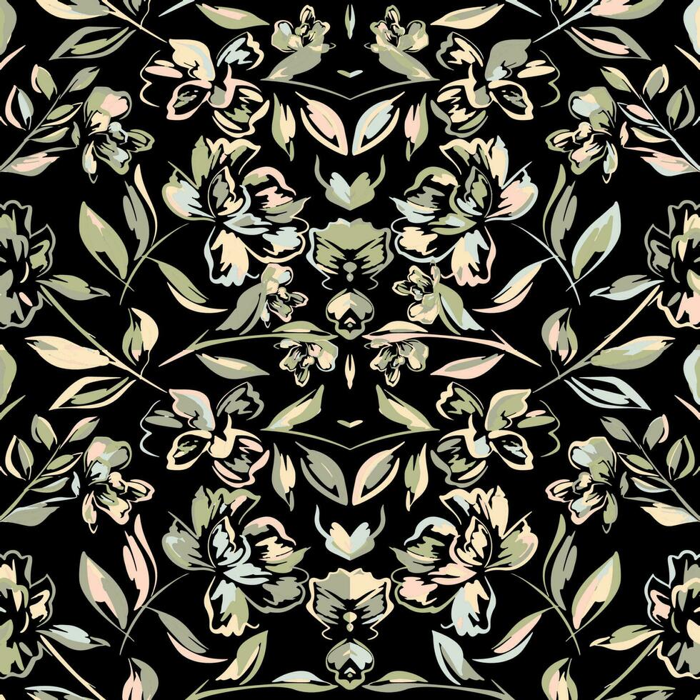 Seamless Floral flower Pattern in vector Free Vector