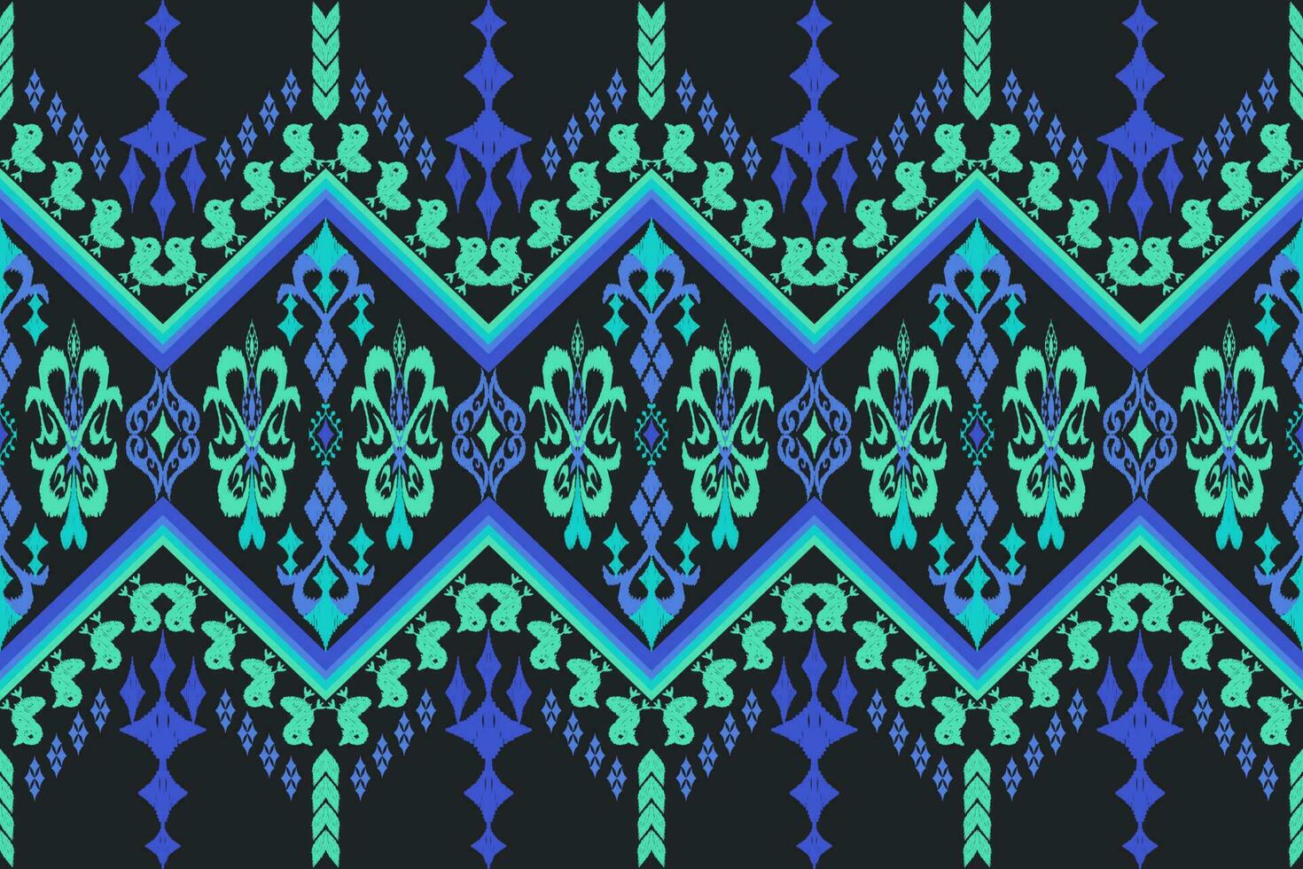 Ethnic Figure aztec embroidery style. Geometric ikat oriental traditional art pattern.Design for ethnic background,wallpaper,fashion,clothing,wrapping,fabric,element,sarong,graphic,vector illustration vector
