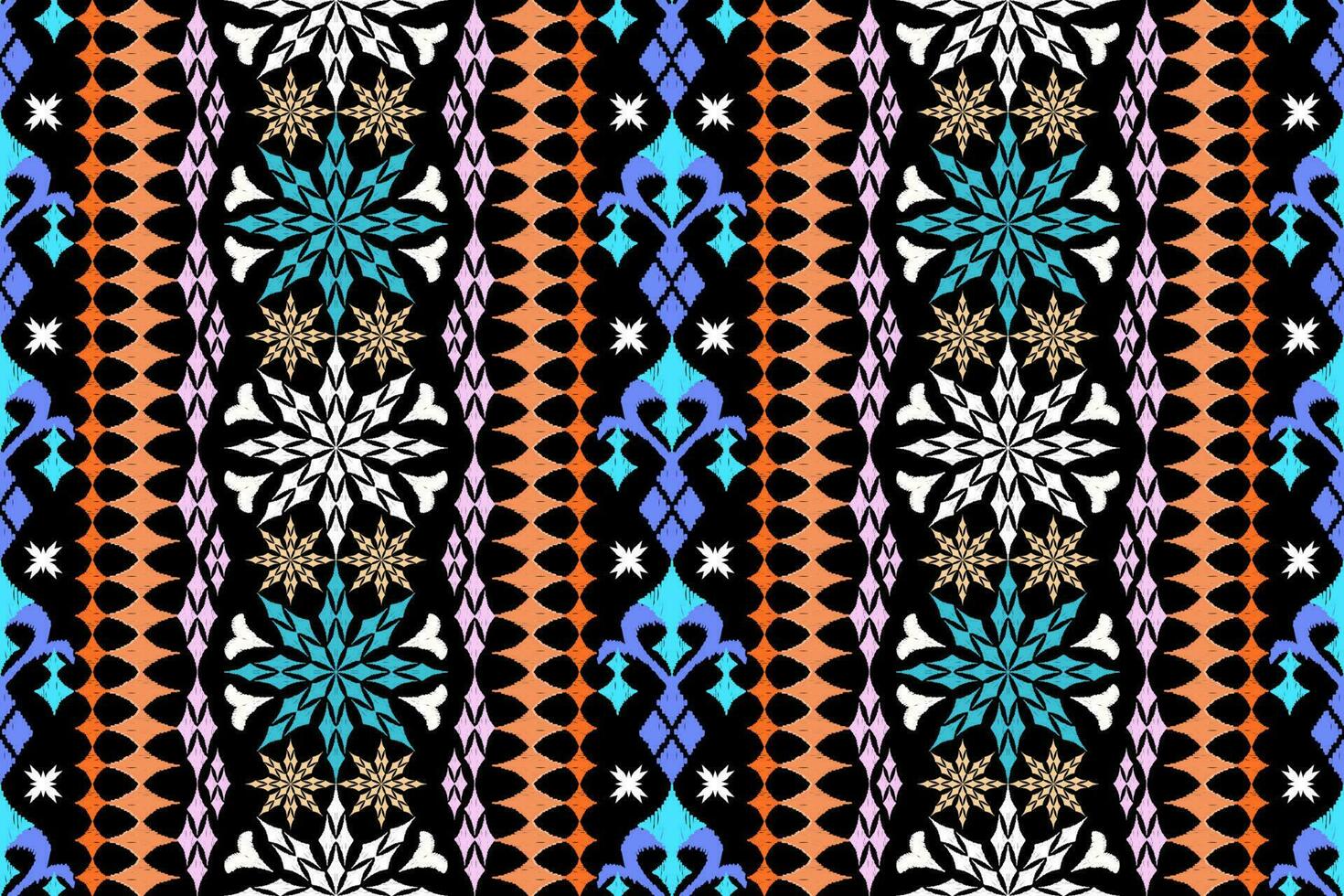 Ethnic Figure aztec embroidery style. Geometric ikat oriental traditional art pattern.Design for ethnic background,wallpaper,fashion,clothing,wrapping,fabric,element,sarong,graphic,vector illustration vector