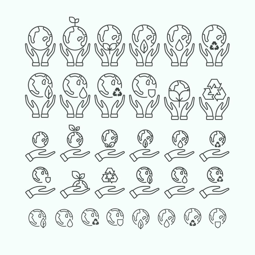 Simple icon graphic design for ecology and environmental, Vector Illustration