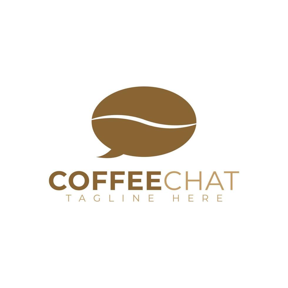 eps10 vector coffee chat logo design template isolated on white background