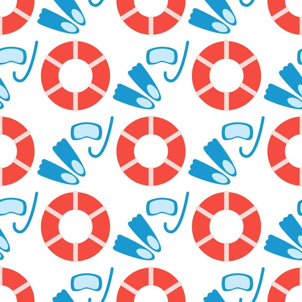 Diving seamless pattern vector