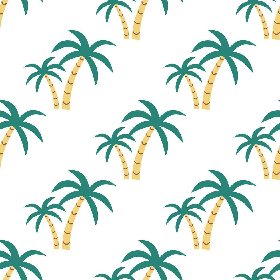 Palm trees seamless pattern vector