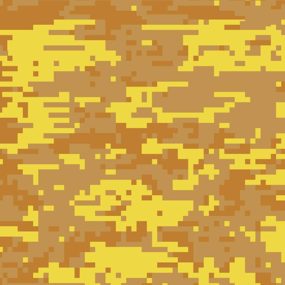 yellow digital camouflage pattern background vector