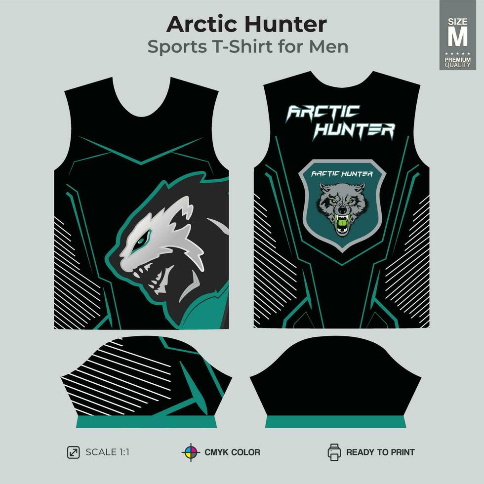Arctic hunter t shirt design vector