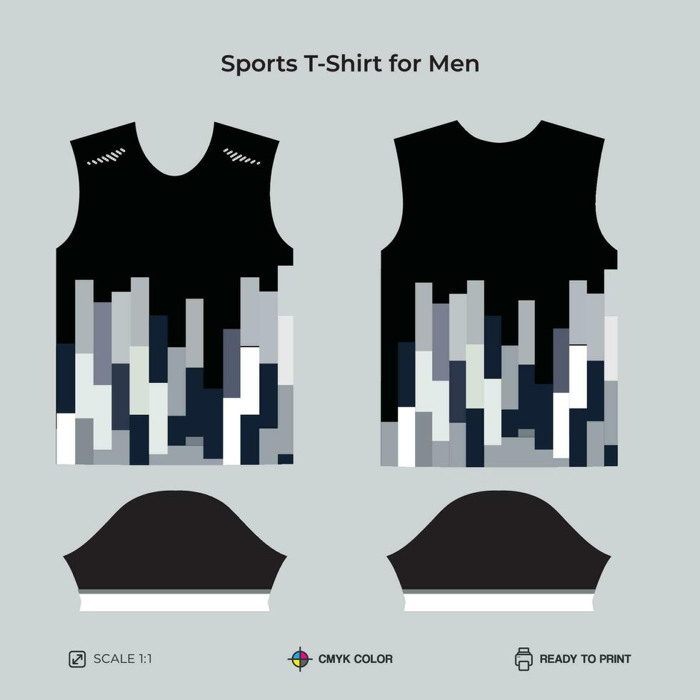 Black white jersey design vector