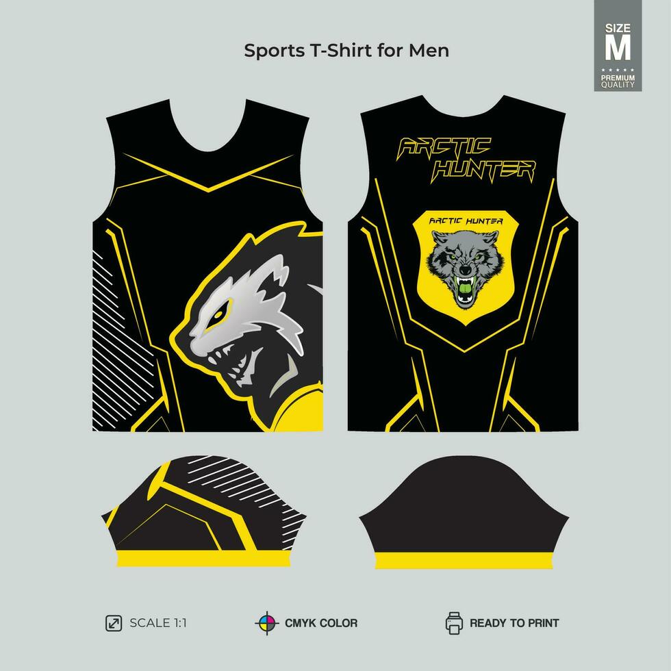 Wolf sports tshirt design vector