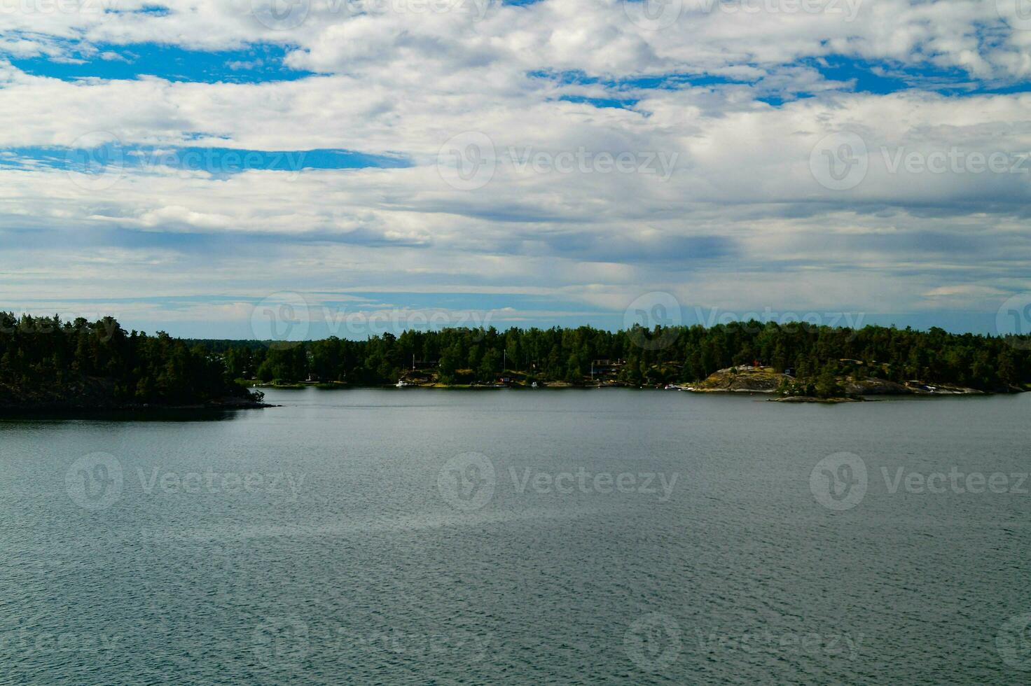 With the cruise ship through the archipelago of Stockholm Sweden photo