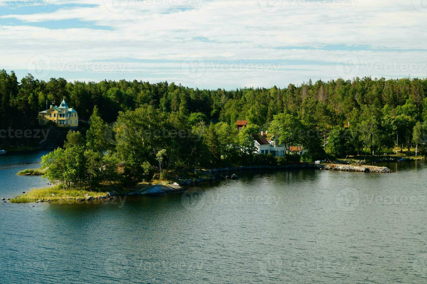 With the cruise ship through the archipelago of Stockholm Sweden photo