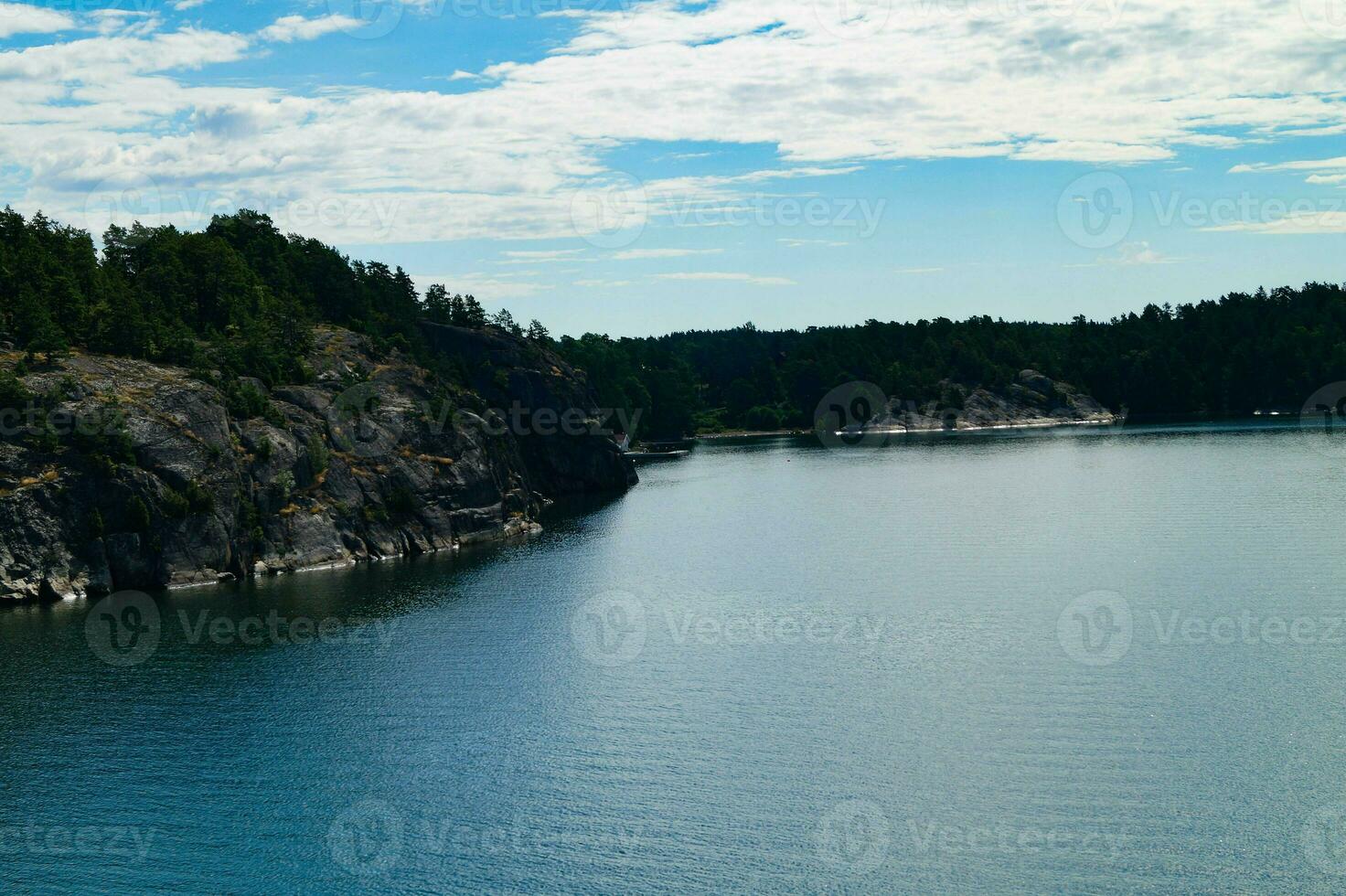 With the cruise ship through the archipelago of Stockholm Sweden photo