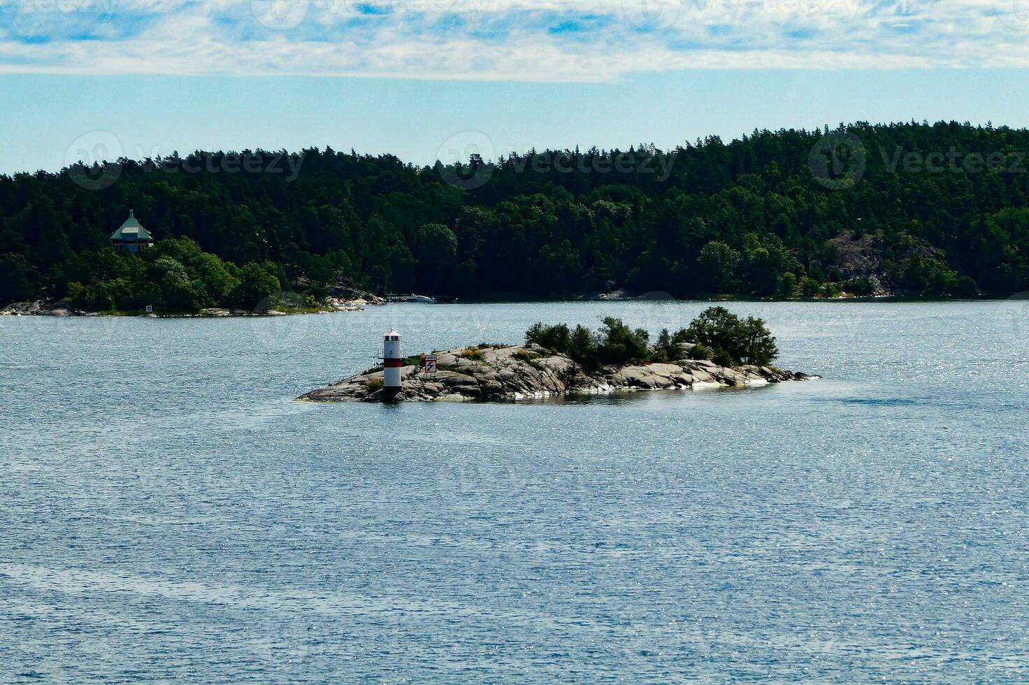 With the cruise ship through the archipelago of Stockholm Sweden photo