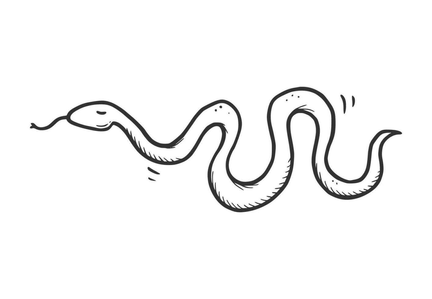 mano dibujado Desierto serpiente serpiente actitud vector