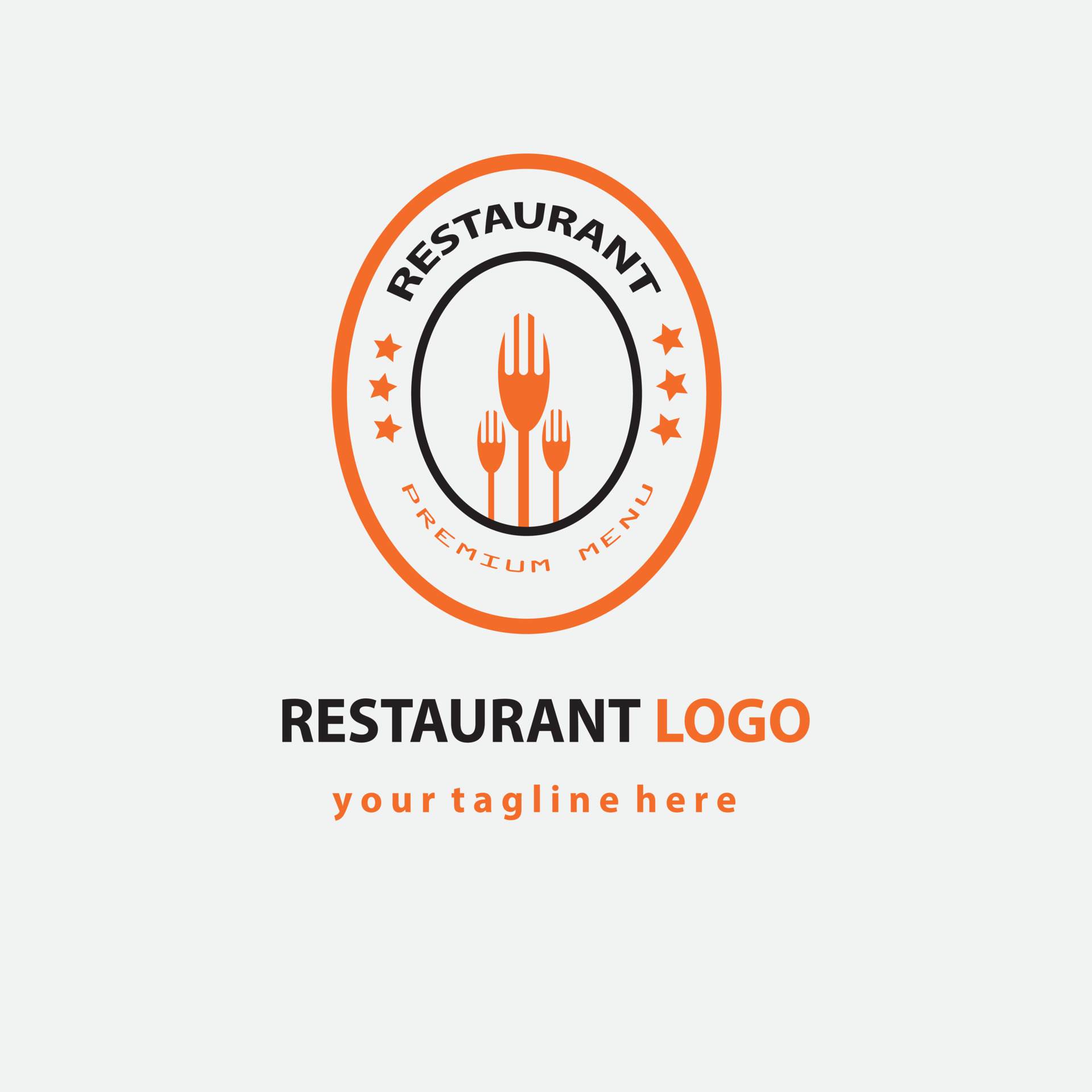 modern restaurant logo with fork spoon. 24056538 Vector Art at Vecteezy