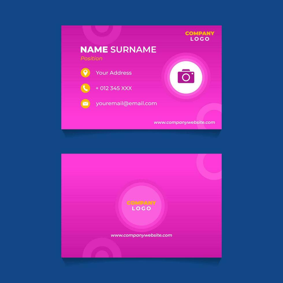 Abstract Name Card Design for Business or Company vector