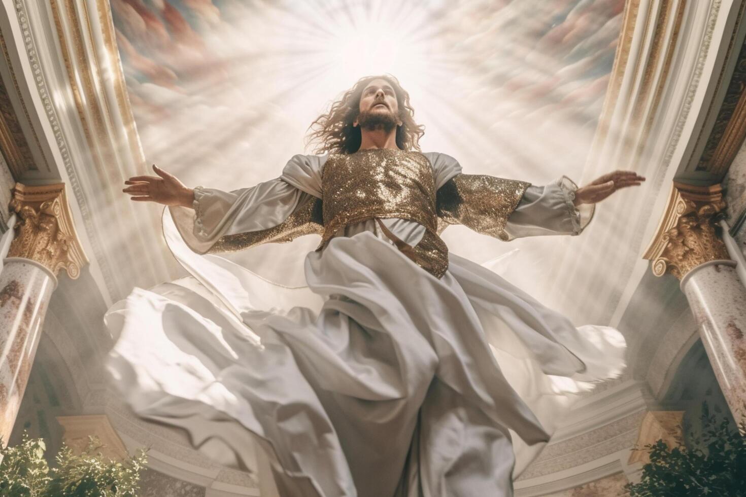 Ascension day of jesus christ or resurrection day of son of god. Good friday. Ascension day concept in church by photo
