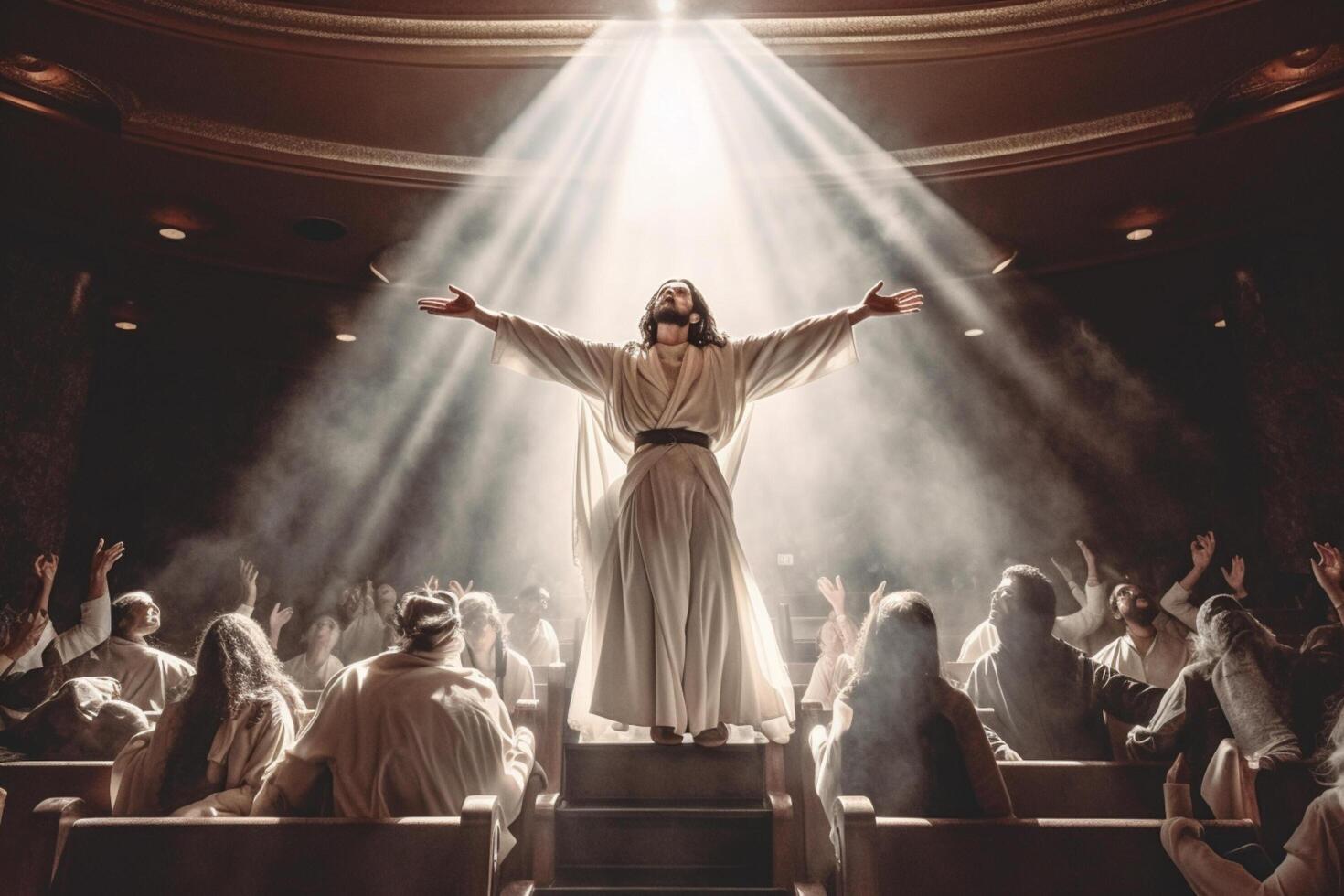 Ascension day of jesus christ or resurrection day of son of god. Good friday. Ascension day concept in church by photo