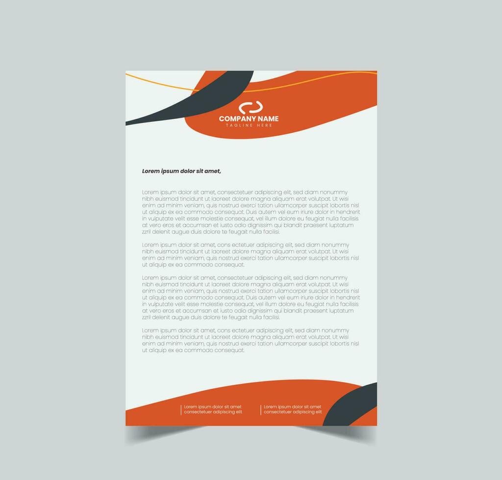 corporate modern letterhead design template, stationery design template vector