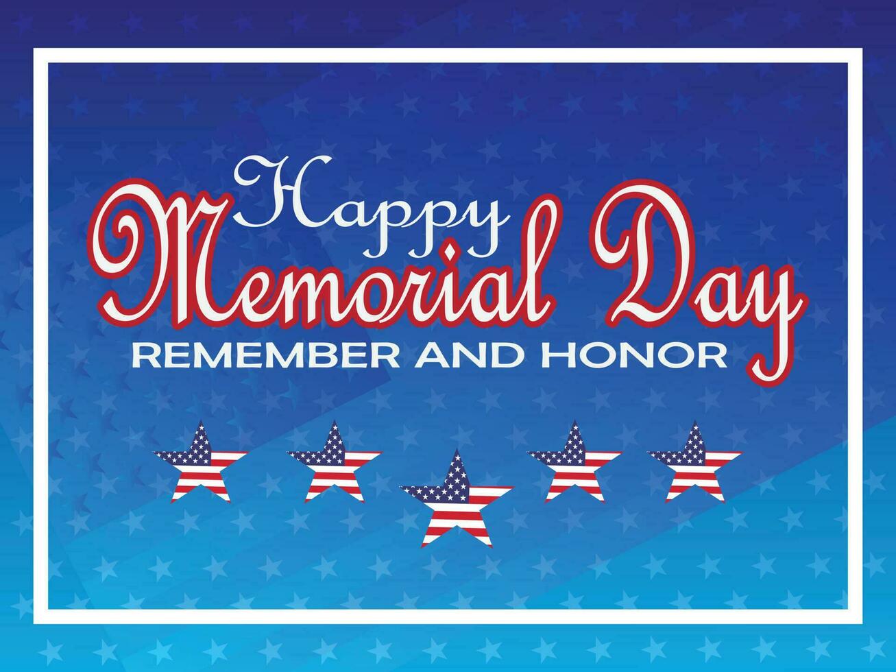 happy memorial day banner american holiday vector background