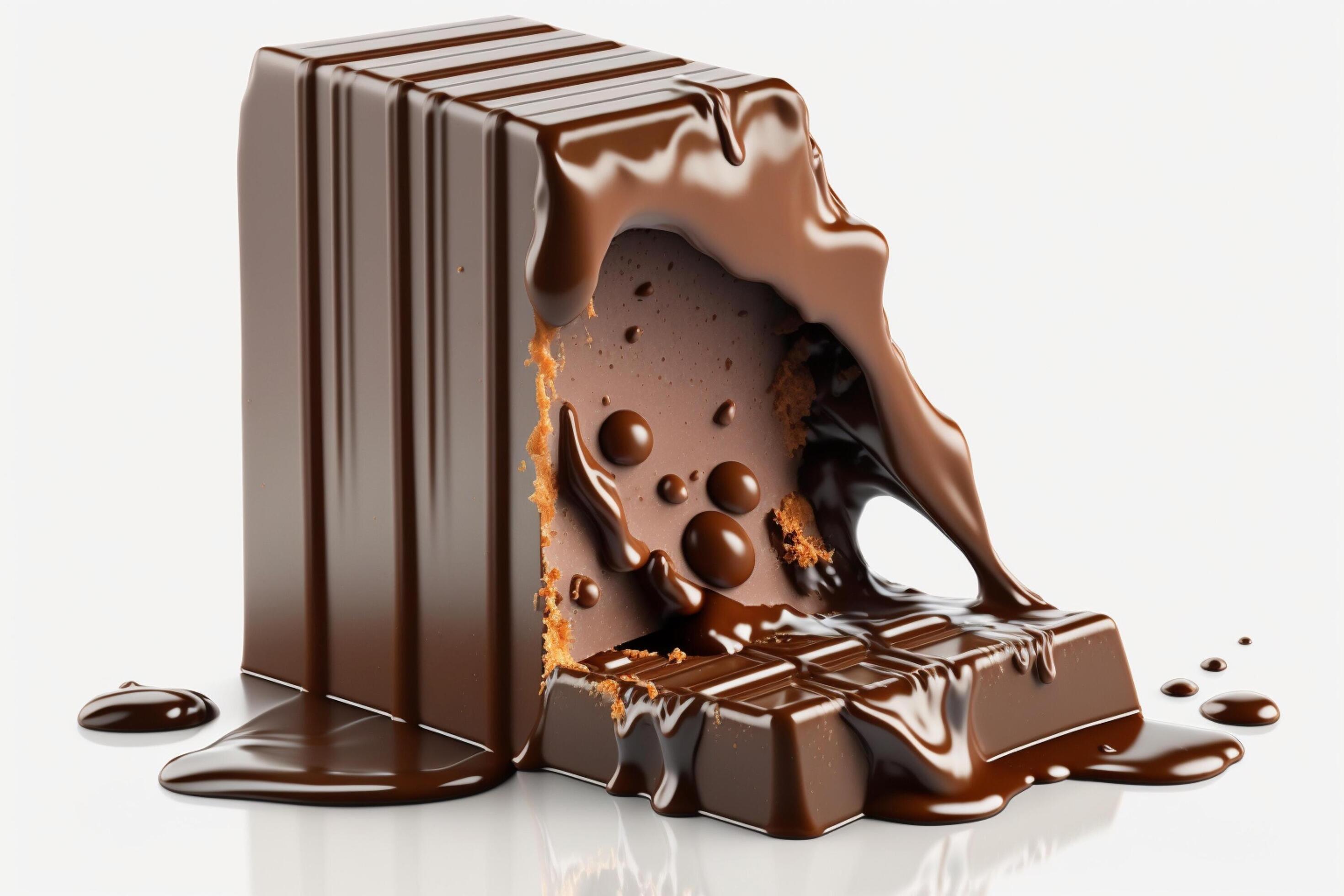 Melting chocolate bar stock image. Image of yummy, dessert - 12535737