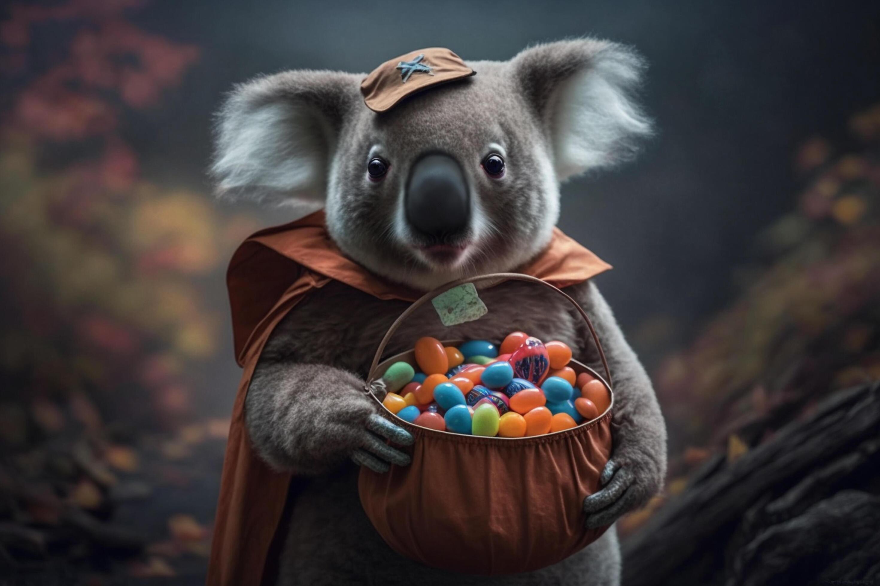 Easter koala with Easter eggs AI generated Content 24058301 Stock Photo