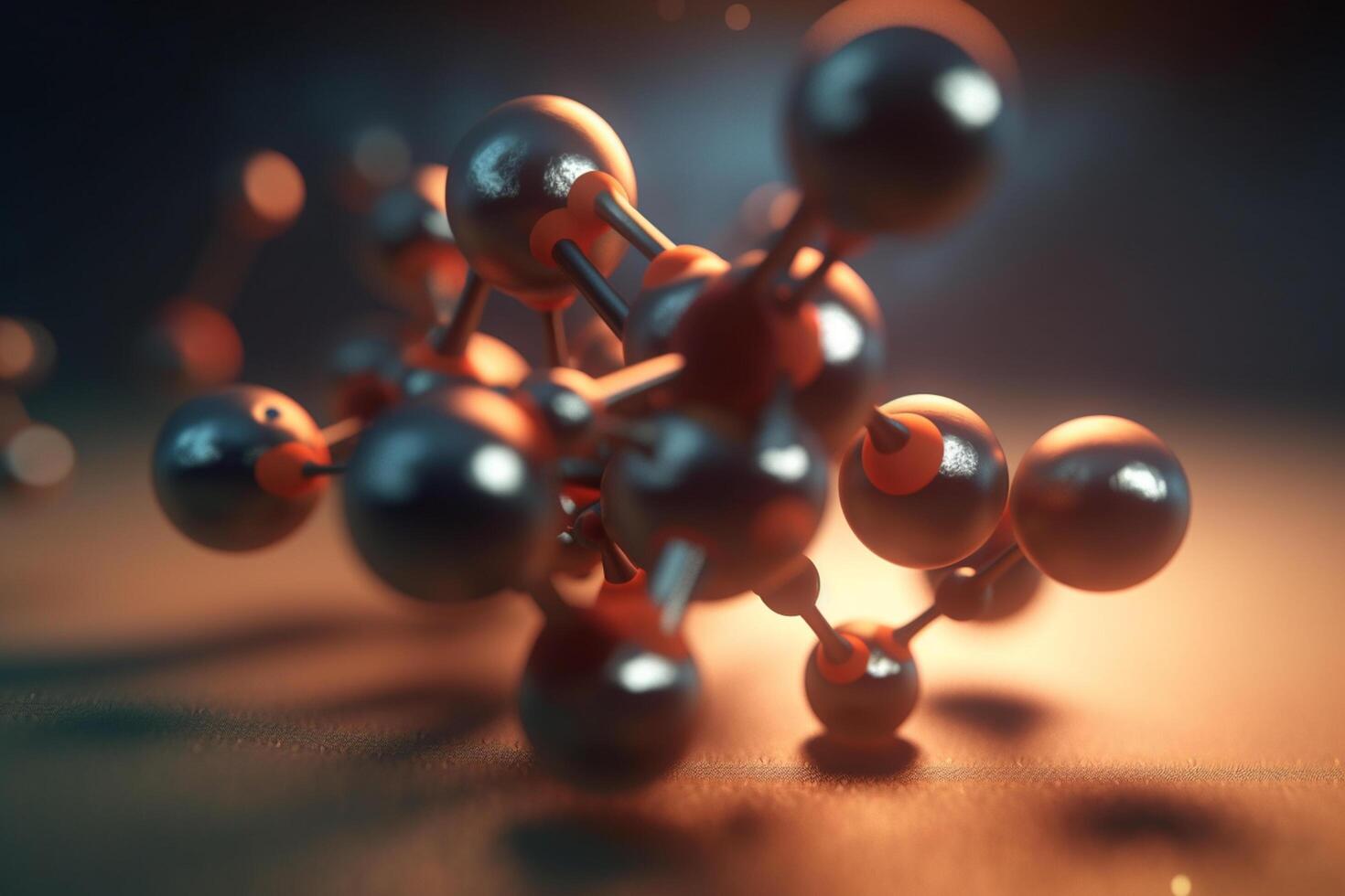 Colorful 3D Illustration depicting Molecular Level Oxygen Reduction Process photo