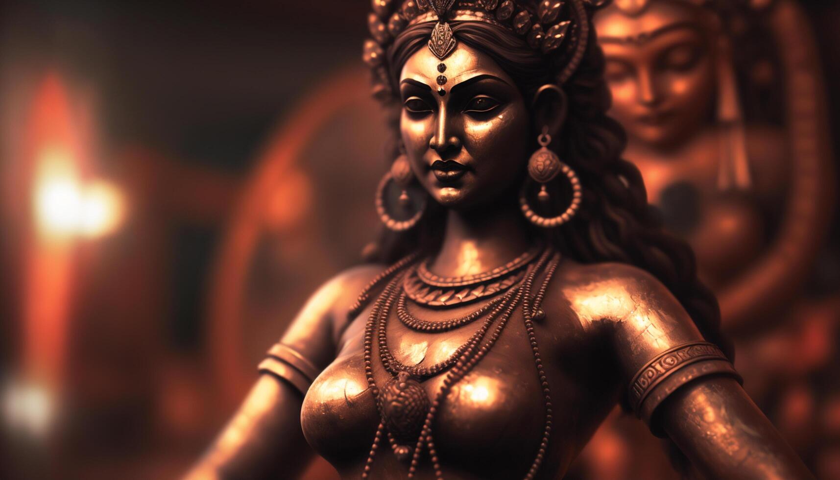 Divine Warrior A Portrait of Durga, the Hindu Goddess of War in Sculpture photo