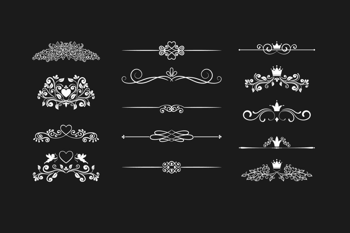 vintage decor elements vector