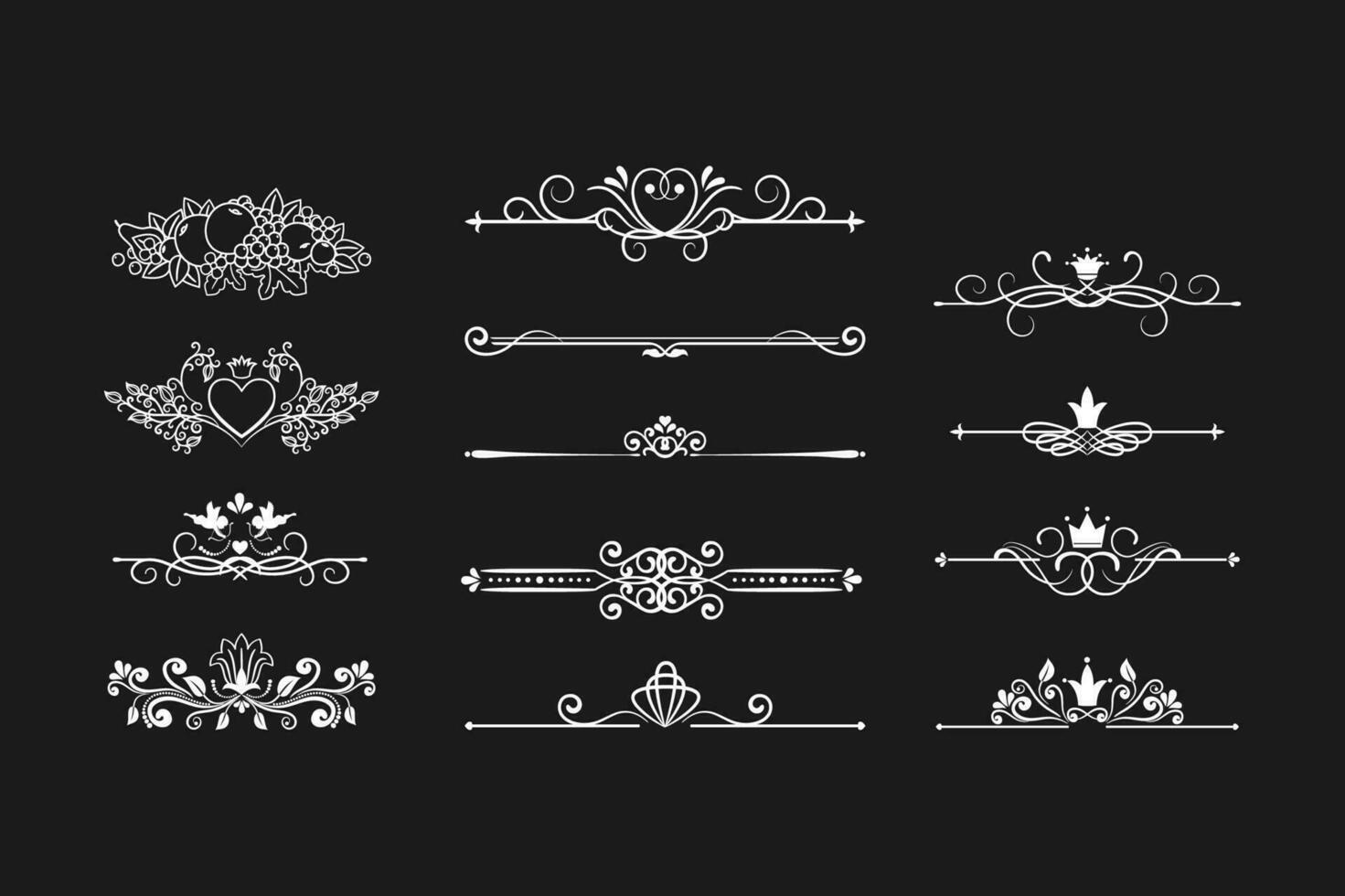 vintage decor elements vector