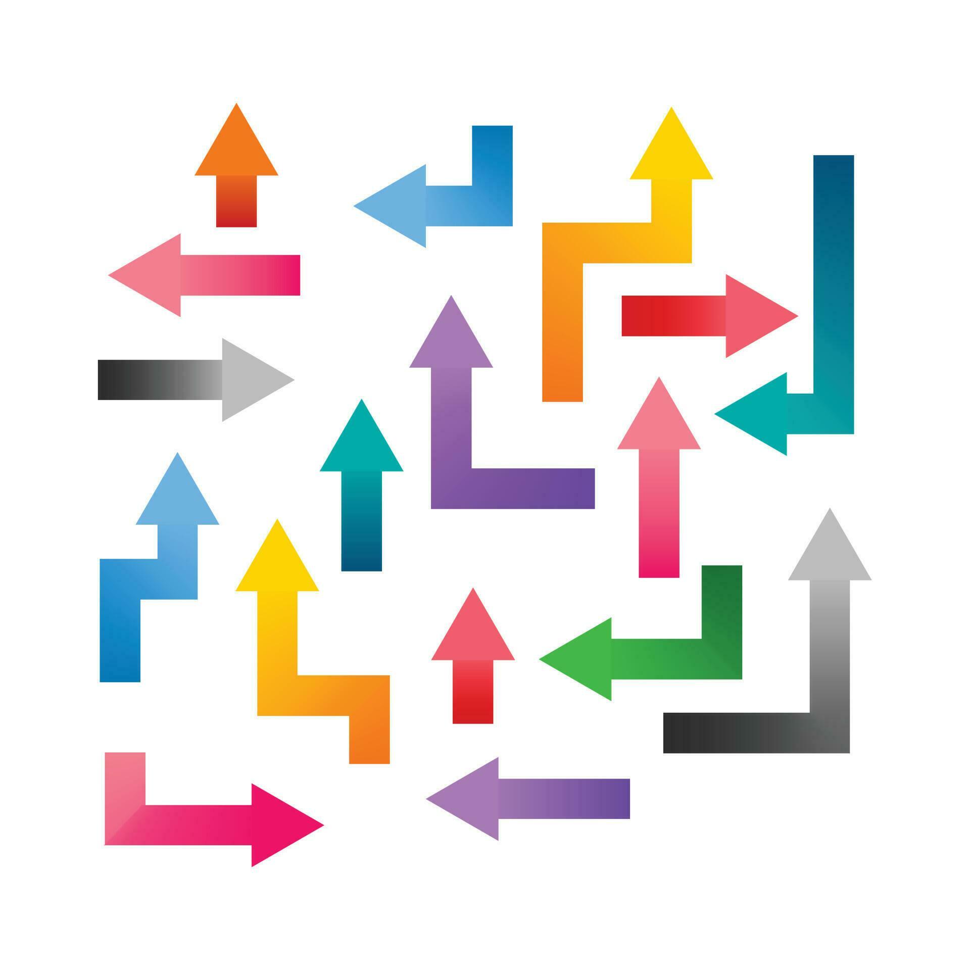 multi color arrow set vector 24058738 Vector Art at Vecteezy