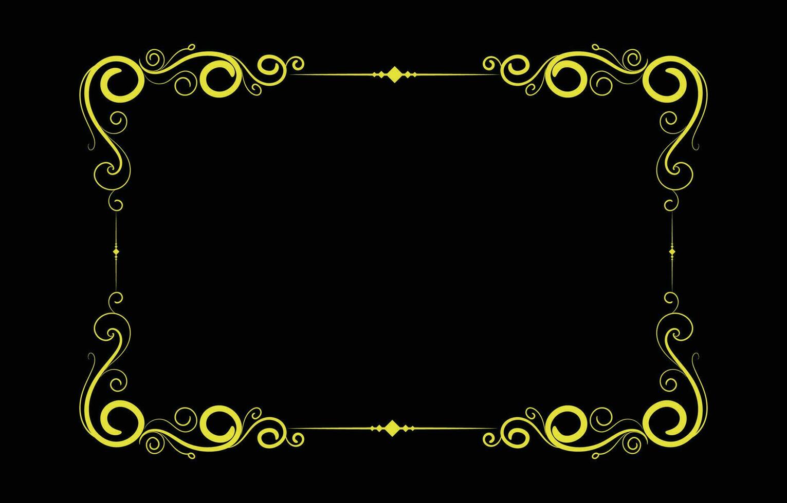 golden frame vector