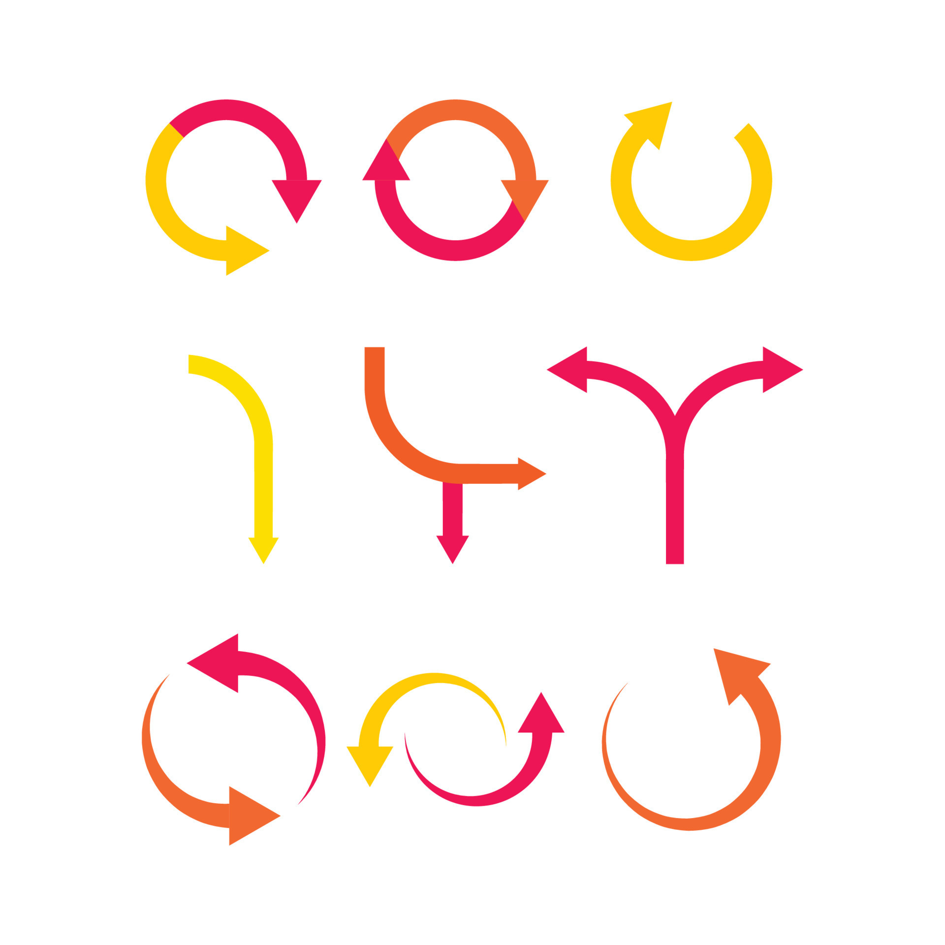 multi color arrow collection 24058757 Vector Art at Vecteezy