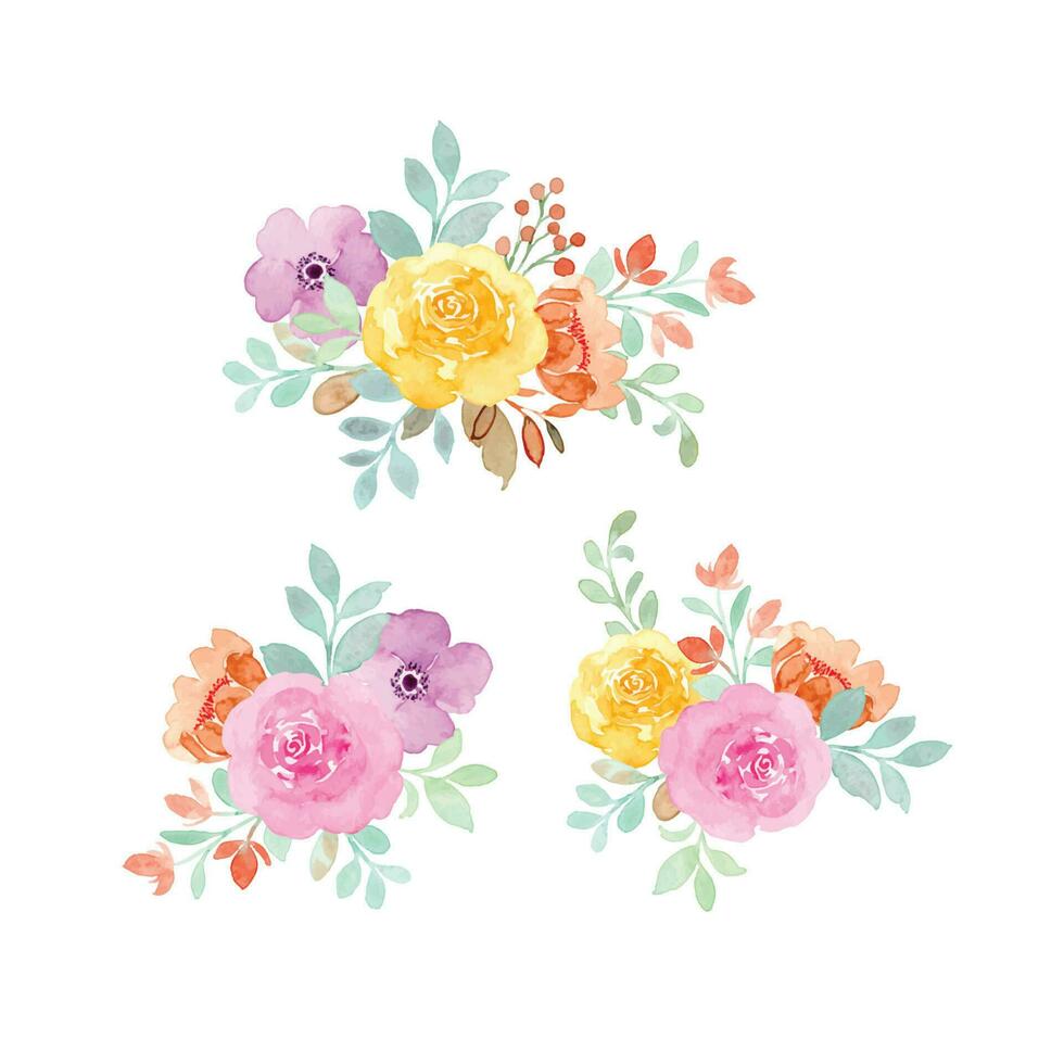 colourful flowers vector