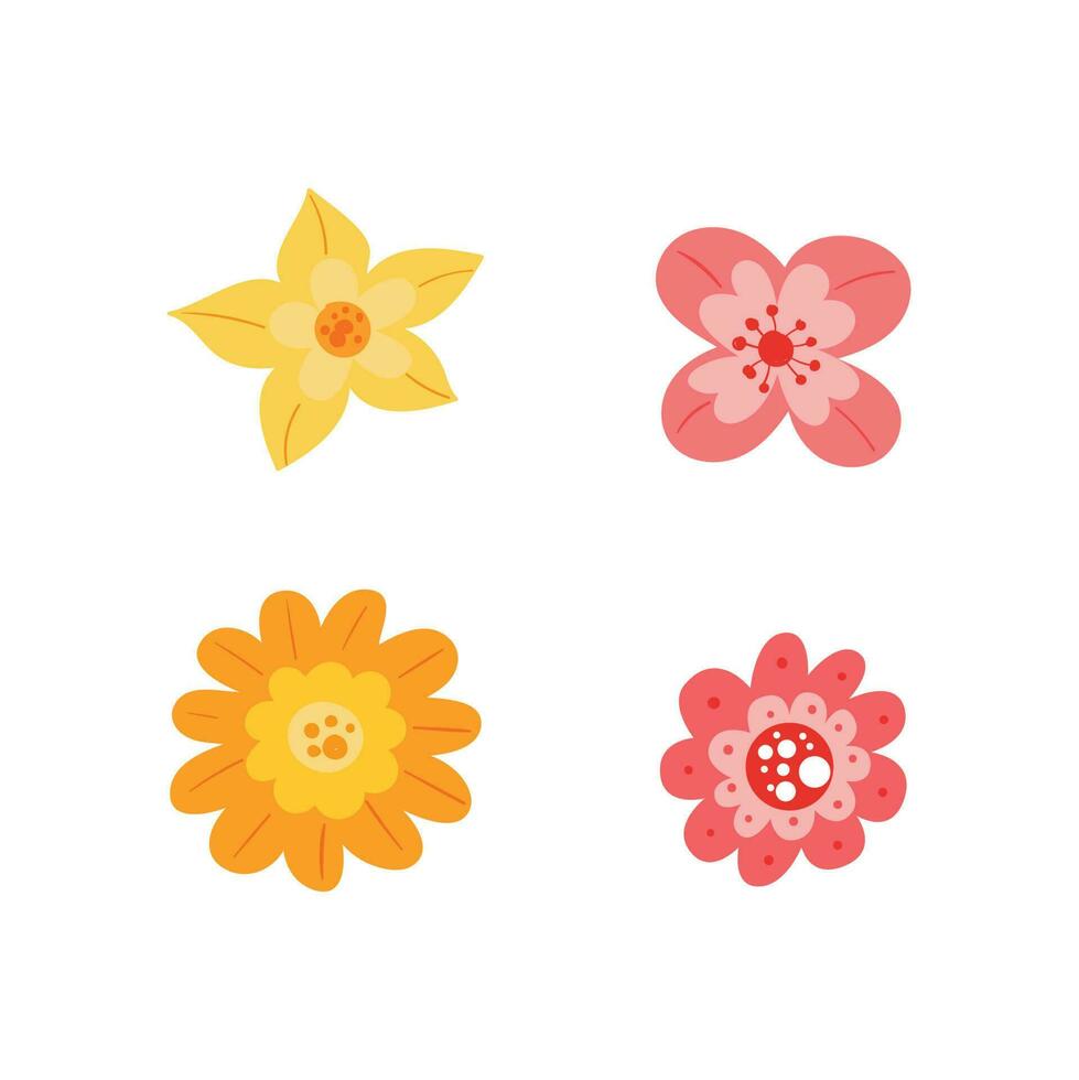 spring flowers vector
