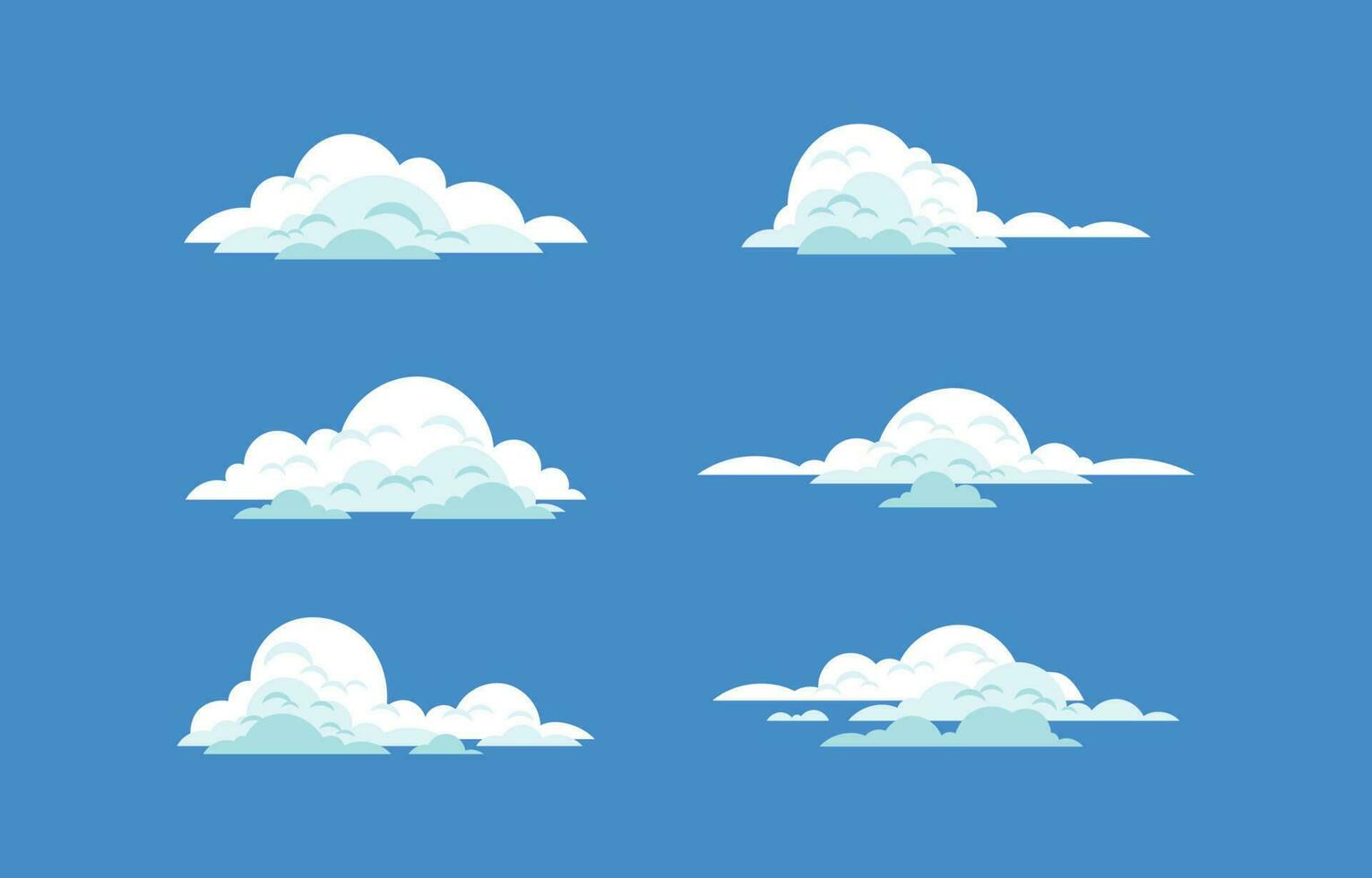 collection of cloud vector