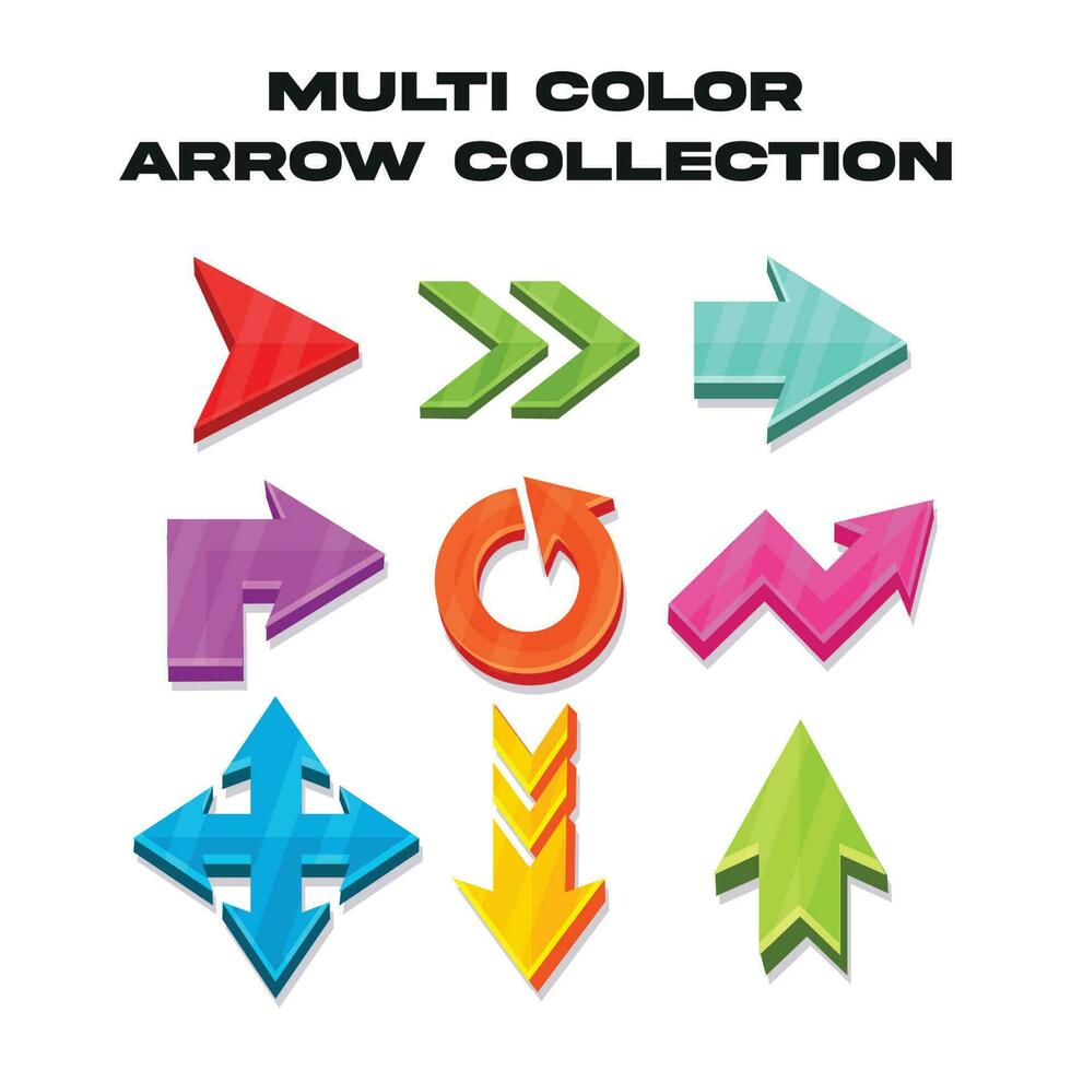 multi color arrow collection vector 24058788 Vector Art at Vecteezy