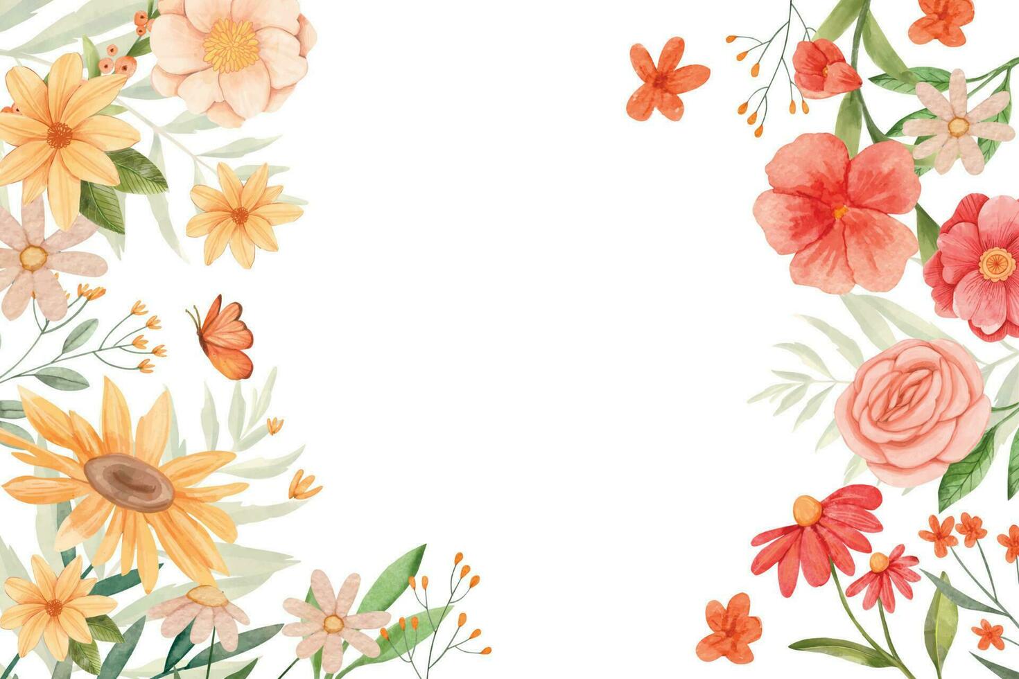 beautiful spring flowers background vector