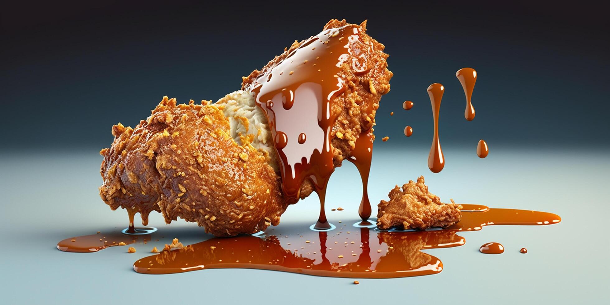 Illustration of fried chicken nuggets delicious content photo