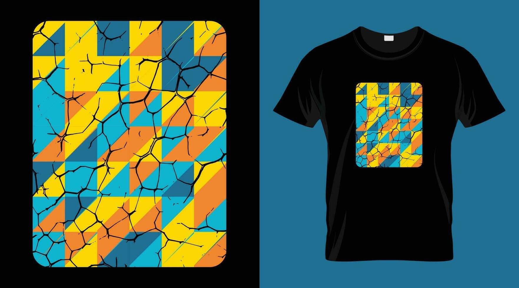 Abstract colorful vector trendy t-shirt design template