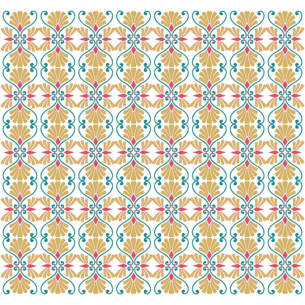 colorful background with classic ornamental pattern vector