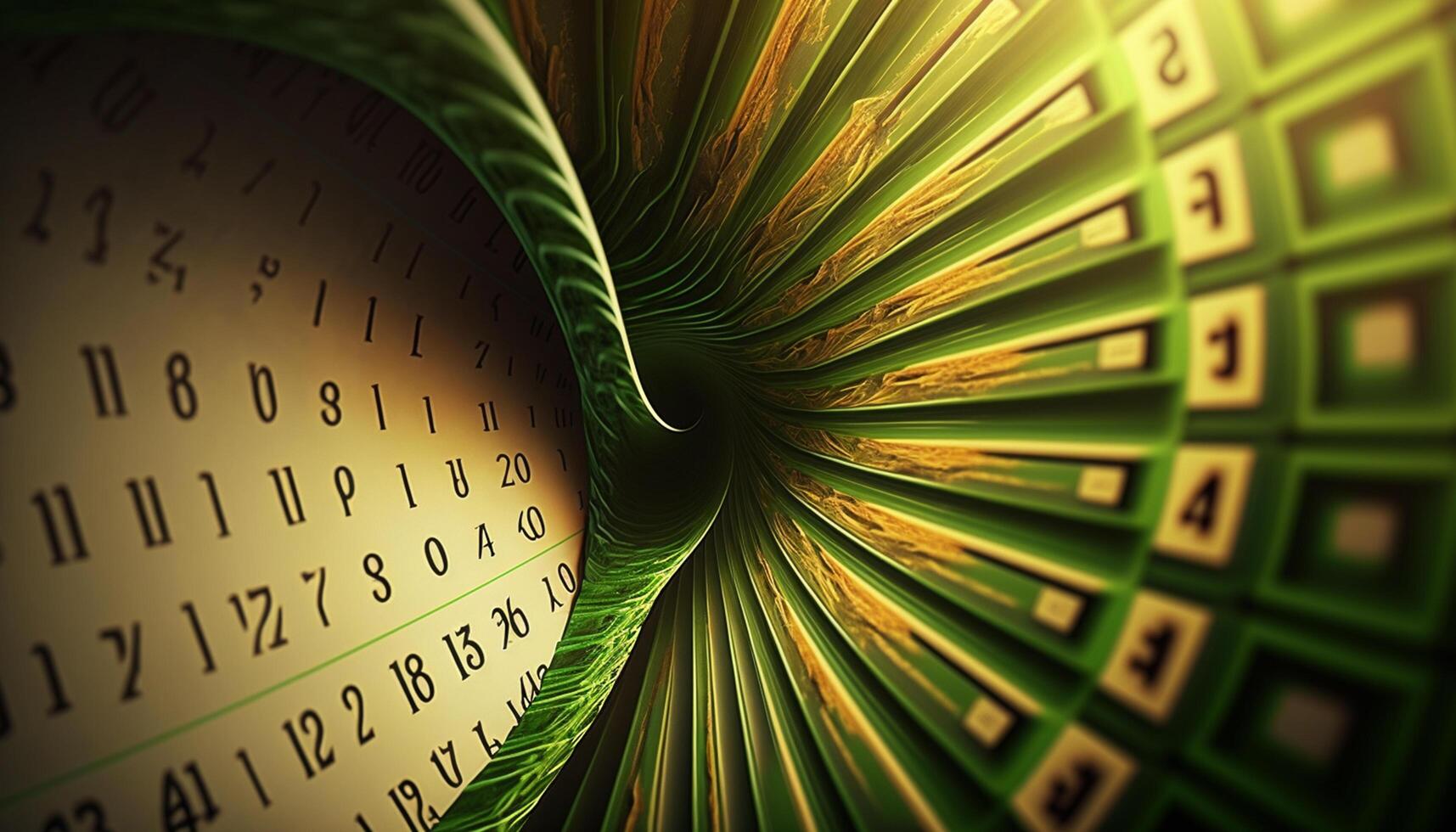 The Alien Calendar A 3D Display of Mysterious Symbols with a Vortex to Another Dimension photo